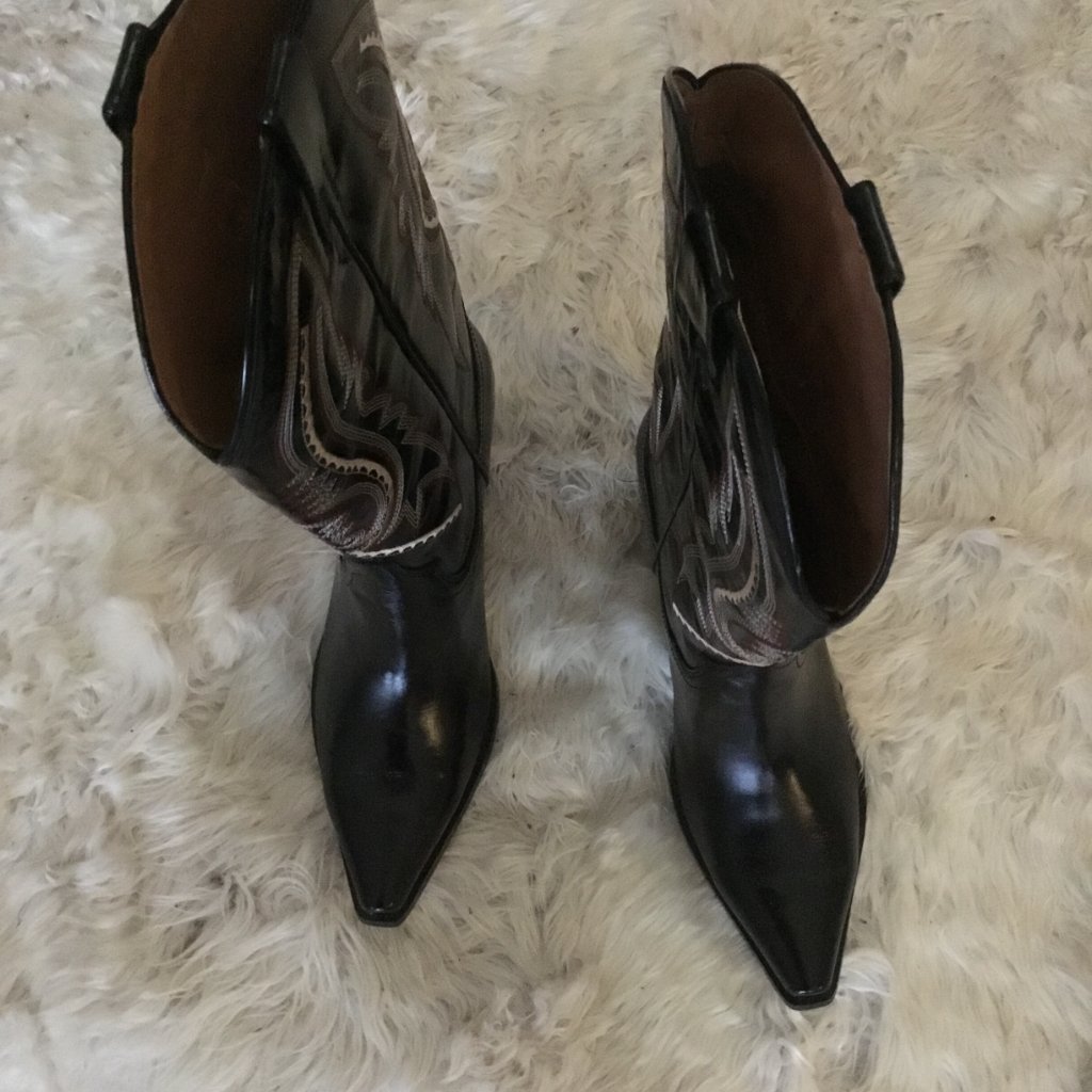 Jeffrey Campbell Leather Cowboy Boots Size 12 New